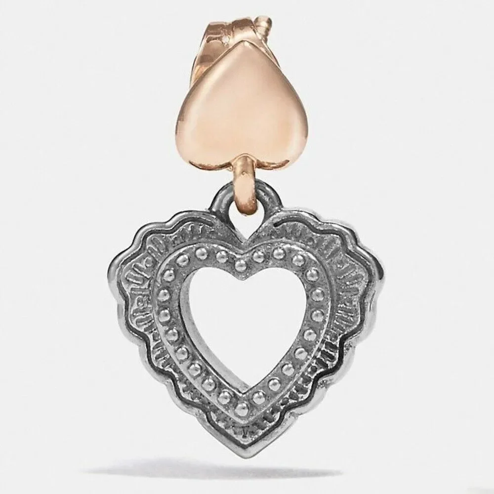 ❤︎ COACH ❤︎ 67053 Scallop Heart Drop Earrings